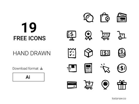 Hand Drawn Icons Freebie Supply