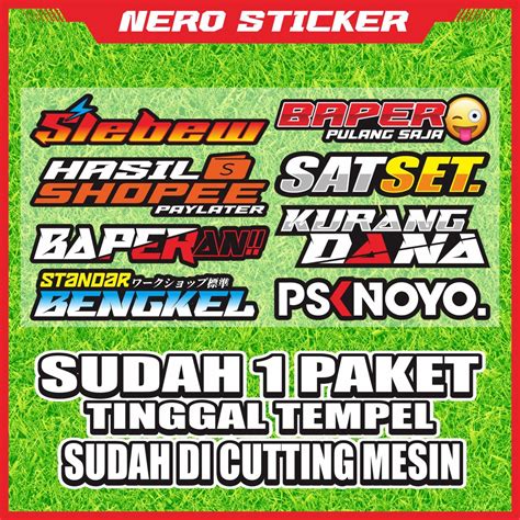 Jual Sticker Racing Vinyl Pack Print Cut Stiker Motor Sticker Viral