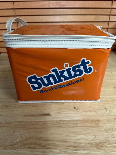 Rare Vintage Sunkist Soda Good Vibrations Orange Soda Promo Cooler Bag