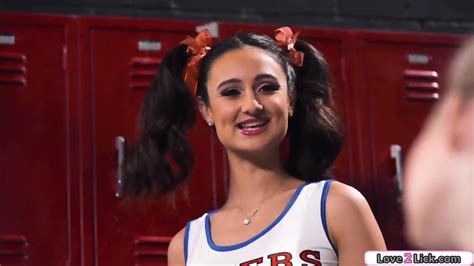 2 Horny Cheerleaders Squirt And Lick Ass In The Locker Room