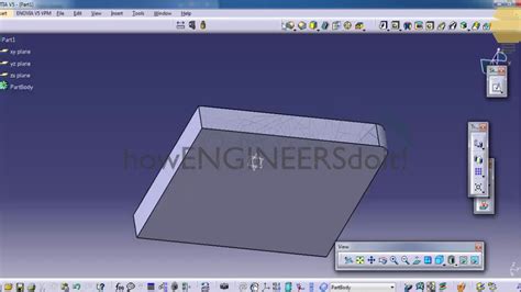 3 2 Dress Up Feature Toolbar In Part Design P1 Top Catia V5 Tutorials Training Videos Youtube