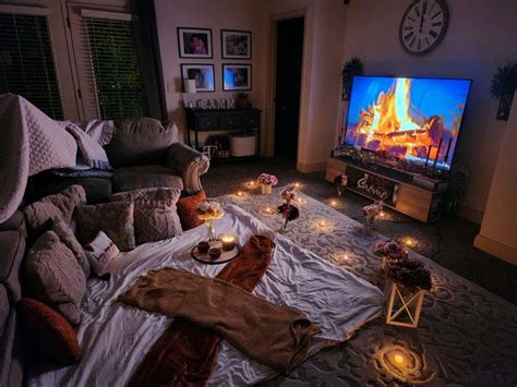 Cozy At Home Date Night In 2024 Romantic Movie Night Birthday Movie