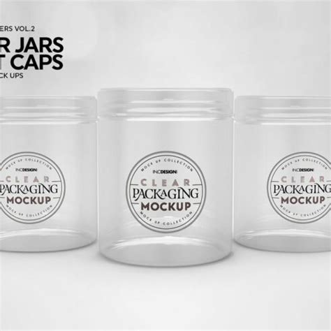 Clear Food Jars Packaging Mockup MasterBundles