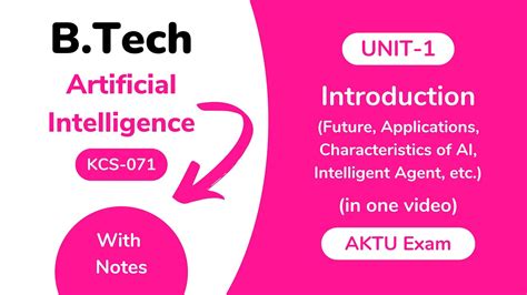 Unit 1 Introduction To Artificial Intelligence AKTU With Notes BTech