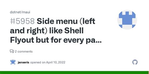 Side Menu Left And Right Like Shell Flyout But For Every Page