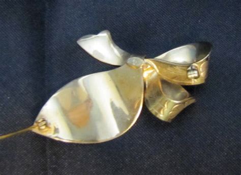 MId Century 1950 S Vintage Danecraft Modernist Gold F Gem