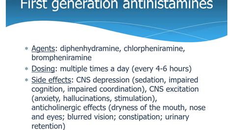 1st And 2nd Generation Antihistamines YouTube