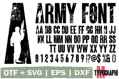 Army Is A Raw And Rough Decorative Font With A Grungy And Used Look It