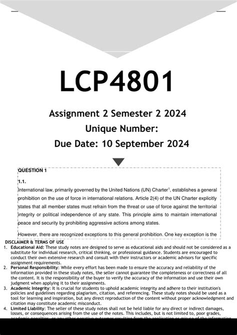 Lcp4801 Assignment 2 Answers Semester 2 2024 Distinction Guaranteed