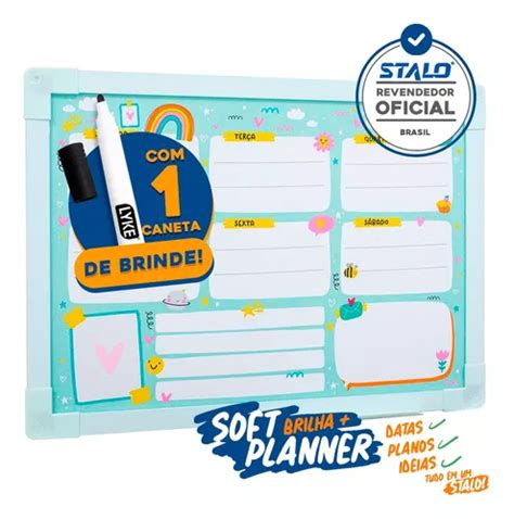 Planner Semanal Parede X Cm Lousa Planejador Brinde Mercadolivre