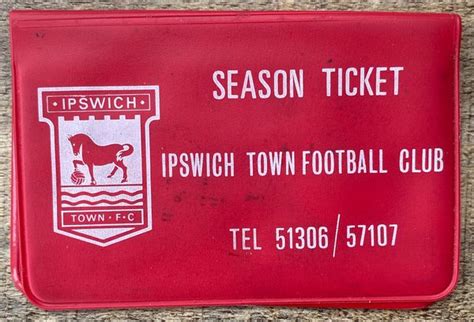 197778 Original Division 1 Ipswich Town Season Ticket Match Worn