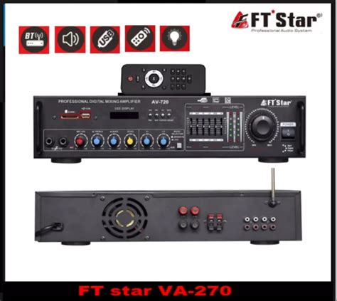 Megapro Ft Star Stereo Mixing Power Amplifier With Equalizer Bluetooth