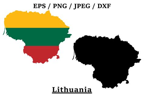 Lithuania National Flag Map Design Graphic by terrabismail · Creative ...