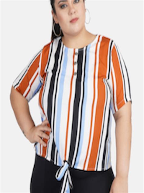 Buy Indietoga Women Multicoloured Striped Crop Top Tops For Women 10718530 Myntra