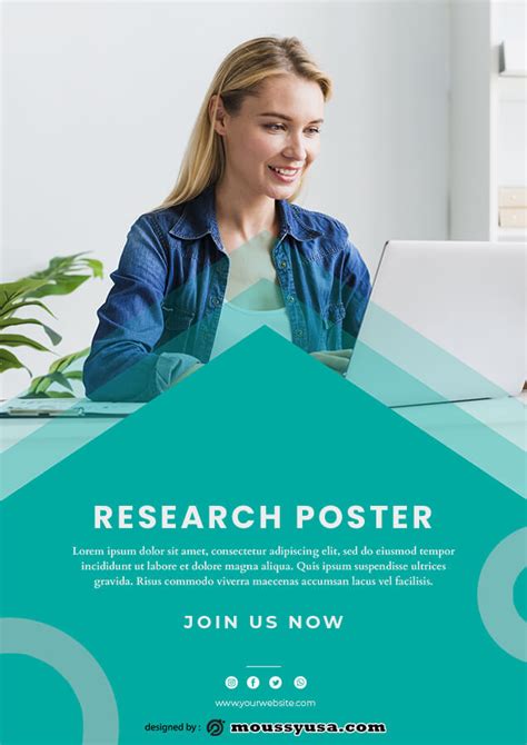 10+ Research Poster template free psd | Mous Syusa