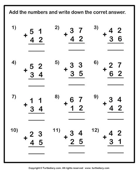 Grade 2 Maths Worksheets Math Carry Digits Subtraction Maths