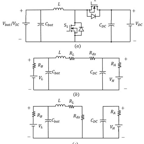 A Buck Boost Bidirectional Converter B Equivalent Circuit S 1 Open Download Scientific