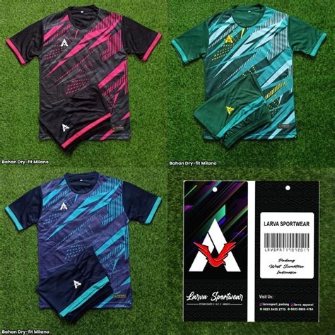 Jual Motif Printing Stelan Jersey Bola Larva Apparel Roma Series