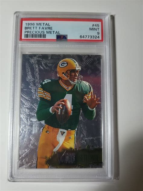 Fleer Metal Brett Favre Precious Metal Gems Graded Psa Card