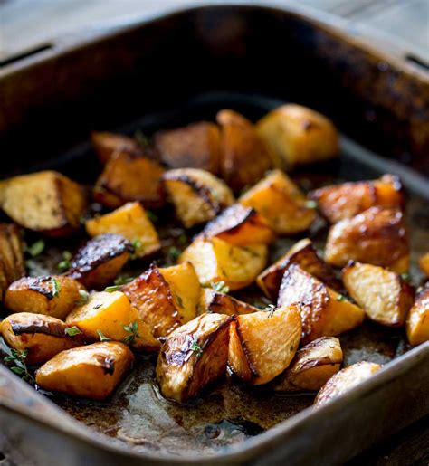 Roasted Rutabaga With Maple Syrup Sprinkles And Sprouts