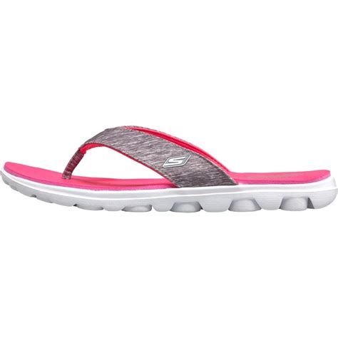 Skechers Damen On The Go Flow Heathered 3 Point Zehentrenner Fluo Rosa