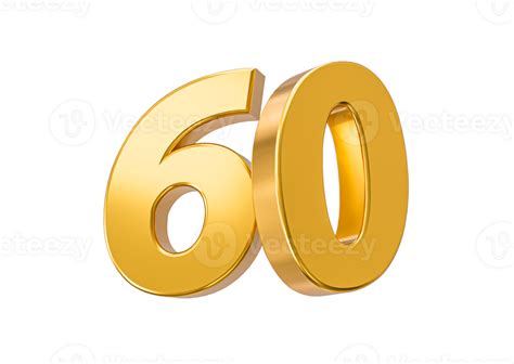 60 Percent Off On Sale Gold Percent 60th Anniversary Celebration 3d