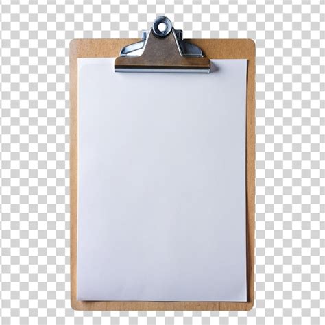 Premium Psd Clipboard With Paper Isolated On Transparent Background