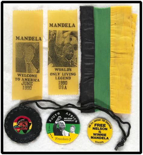 Hake S MANDELA THREE ITEMS FROM HIS JUNE 1990 NEW YORK VISIT PLUS