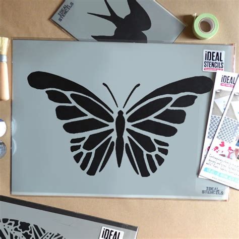 BUTTERFLY STENCIL, Home Wall DECOR Stencil, Nursery Painting Stencil ...