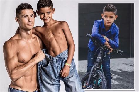 Cristiano Ronaldo S Mini Me Junior 7 Strikes A Pose To Model His Dad