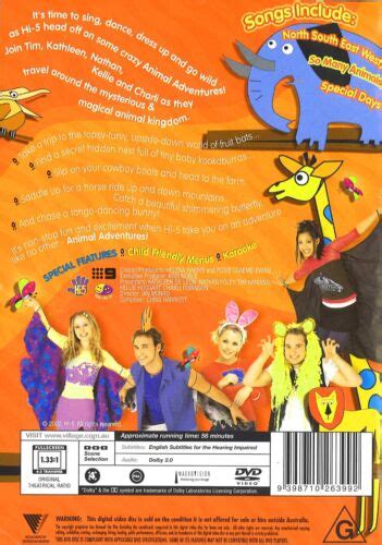 76d A New Sealed Hi 5 Animal Adventures Dvd Region 4 Ebay