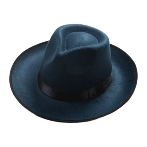 ZHIZAIHU Solid Color Sun Hat For Men Women Wide Roll Brim Fedora Panama