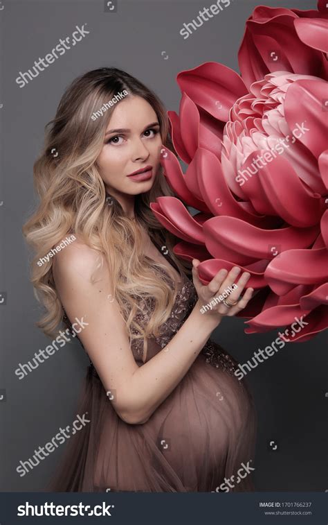 Beautiful Pregnant Blonde Girl Portrait Big Stock Photo Shutterstock