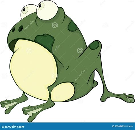 La Grenouille Verte Bande Dessinée Illustration de Vecteur