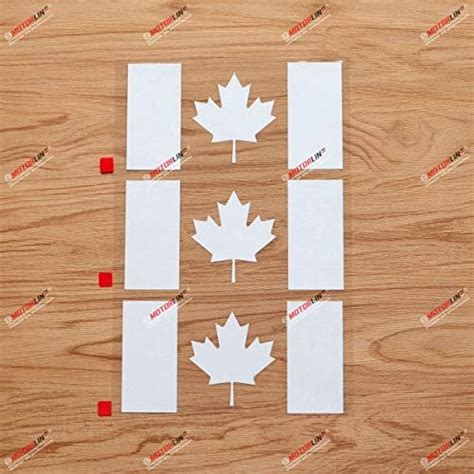 Canadian Flag Canada Decal Sticker Vinyl Maple Leaf 6 Pack Black 2