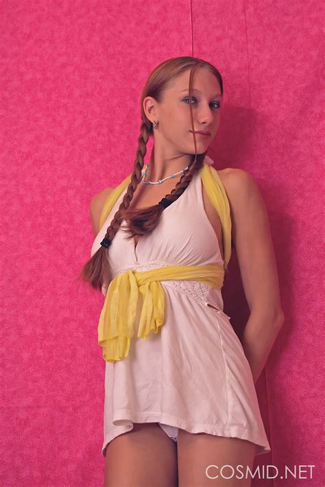 Thin Amateur Victoria Nelson Wears Her Red Hair In Braided Pigtails While Nude Coedcherry