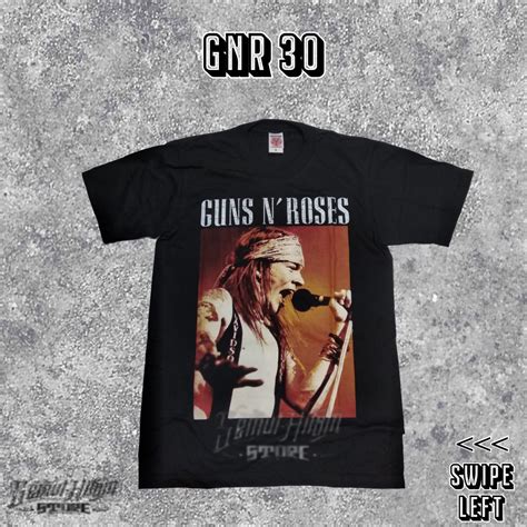 Kaos Guns N Roses Gnr Axl Rose Builtup Band Musik Rock Prapatan Rebel