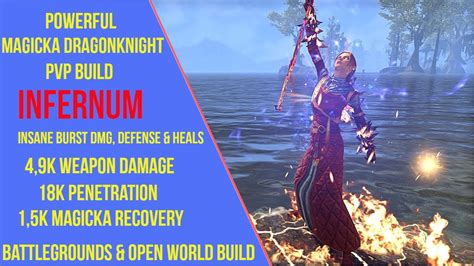 ESO Magicka Dragonknight PVP Build Infernum Firesong Magdk PVP