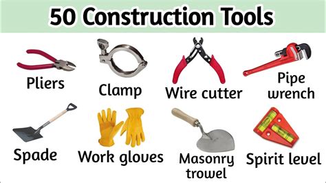 Construction Tools Names In English Improve Your English