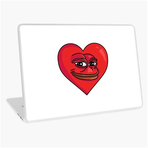 "Pepe heart funny love meme" Laptop Skin by TryStar | Redbubble