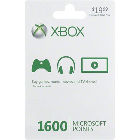 XBox Gift Card, Microsoft Points, 1600 | Gift Cards | Super Bear IGA