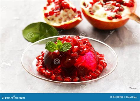 Berry Jelly With Fresh Fruits Summer Dessert Stock Photo Image Of