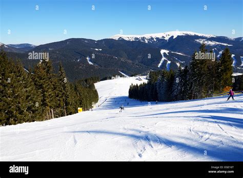 The Slope Of Bukovel Ski Resort Ukraine Stock Photo Alamy