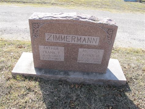 Franz Theodore Frank Zimmermann Find A Grave Memorial