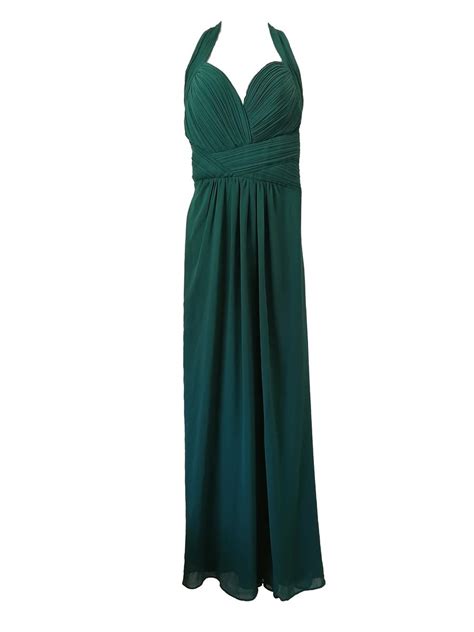 Cassie Dee Emerald Green Chiffon Gathered Halter Maxi Dress Buy