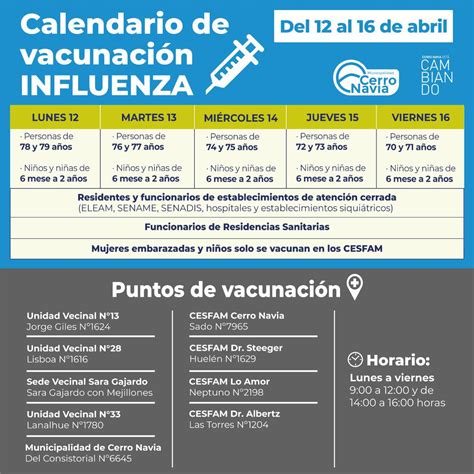 Nuevos puntos de vacunación en la comuna contra el COVID 19 e influenza