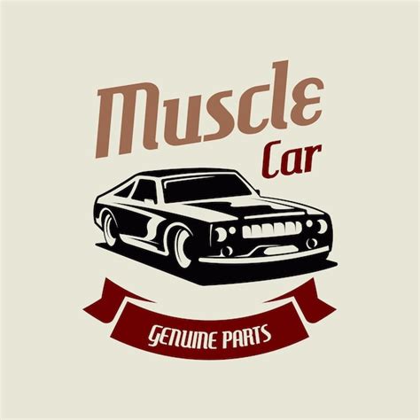 Premium Vector Retro American Muscle Car Logo Design Template