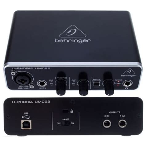 Behringer U Phoria Umc22 Scheda Audio Usb Per Registrazione Microfoni