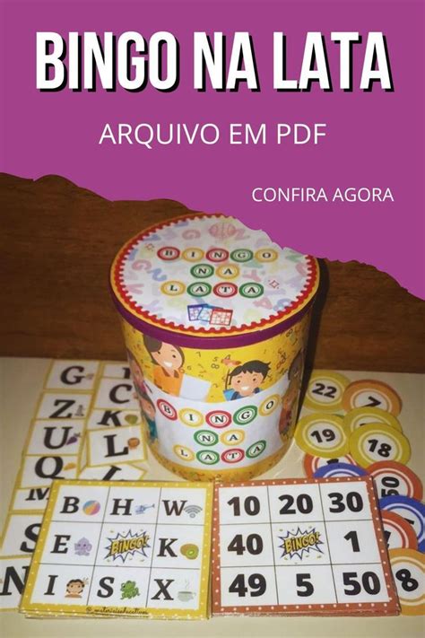 BINGO NA LATA MATERIAL LÚDICO E DIVERTIDO Bingo educativo de