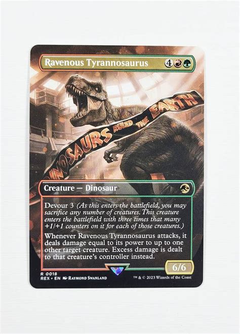 Ravenous Tyrannosaurus From Jurassic World Collection Rex Mtg Proxy Magic Cardplus